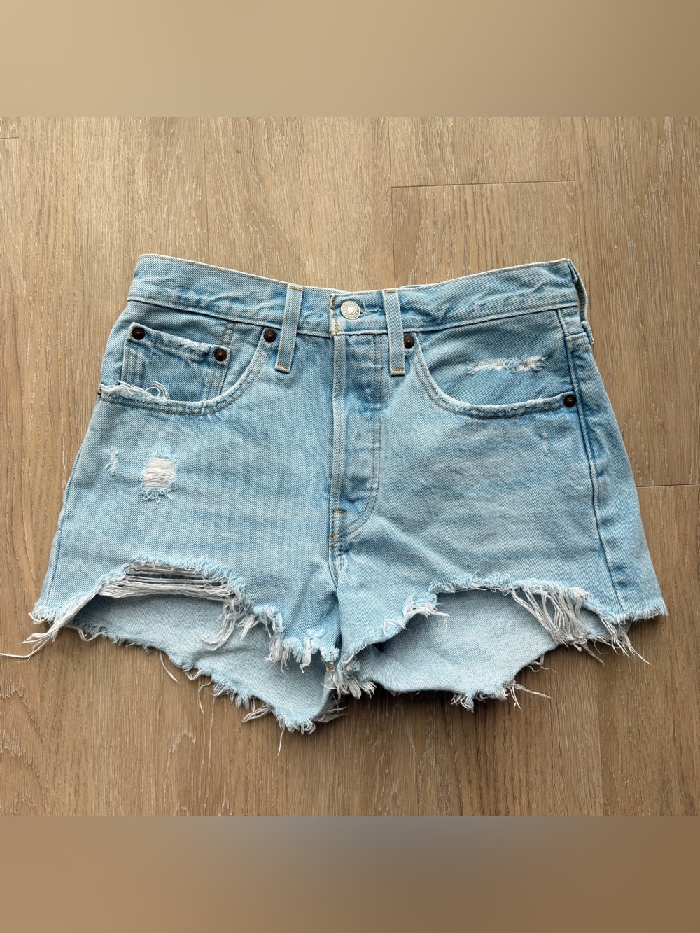 Levi’s 501 distressed Jean shorts